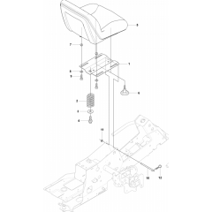 Seat Assembly for Husqvarna Rider 11 R