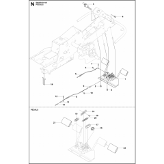 Pedals Assembly for Husqvarna