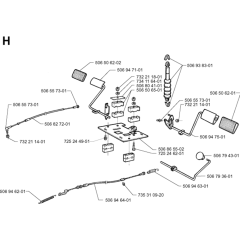 Pedals Assembly for Husqvarna 1200