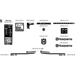 Decals for Husqvarna Rider 13