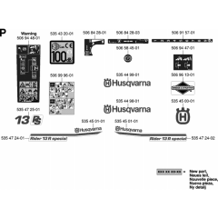 Decal Assembly for Husqvarna