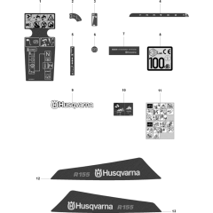 Decals for Husqvarna Rider 155
