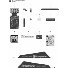 Decals for Husqvarna Rider 155 AWD