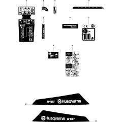 Decals for Husqvarna Rider 15 T