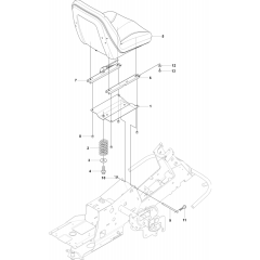 Seat Assembly for Husqvarna Rider