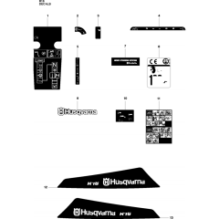 Decals for Husqvarna Rider 16