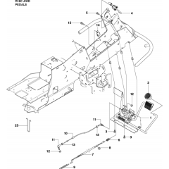 Pedals Assembly for Husqvarna Mowers