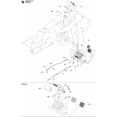 Pedals Assembly for Husqvarna 175