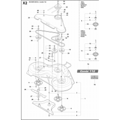 Cutting Deck 112cm-3 Assembly
