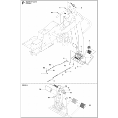 Pedals Assembly for Husqvarna