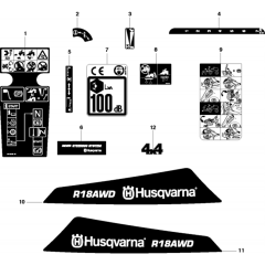 Decals for Husqvarna Rider 18 AWD