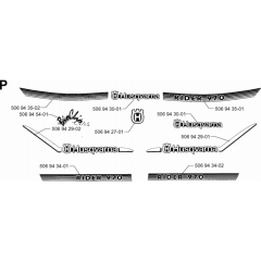Decals for Husqvarna Rider 970
