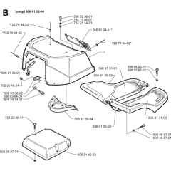 Hood Assembly for Husqvarna 970 HST