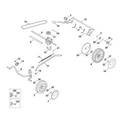 Chassis & Gear Box for Stihl RM 248.1 T
