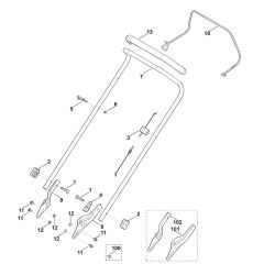 Handle for Stihl RM 253.0 Mower