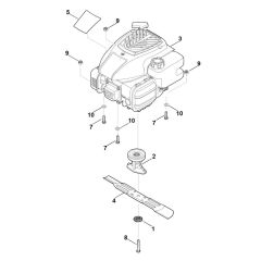 Engine and Blade for Stihl RM 253.1