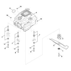 Engine, Blade for Stihl RM 433.1 T