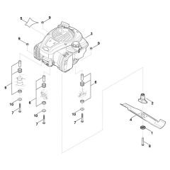Engine & Blade for Stihl RM 443.0