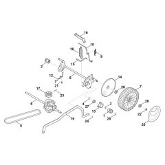Rear Axel for Stihl RM 448.1 TX