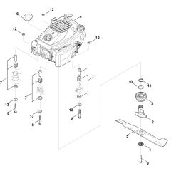 Engine and Blade for Stihl Mower