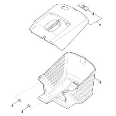 Grass Catcher Bag for Stihl RM 443.3