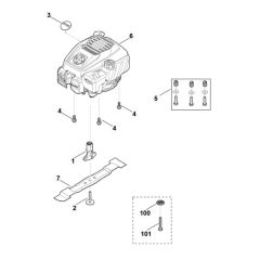 Engine & Blade Assembly for Stihl