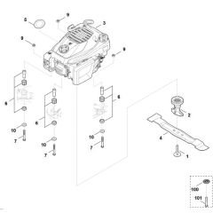 Engine, Blade Assembly for Stihl