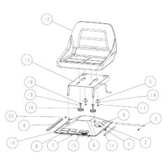 Seat Assembly for OREC RM88 Mower