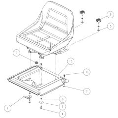 Seat Assembly for OREC RM97 Mower