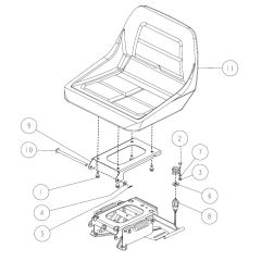 Seat Assembly -1 for OREC RM97 Mower