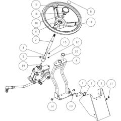 Steering Assembly -1 for OREC RM980F Mower