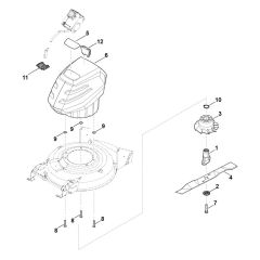 Engine and Blade for Stihl Mower