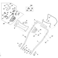 Handle Upper Part for Stihl Mower