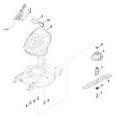 Engine and Blade for Stihl Mower