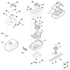 Engine and Blade Assembly