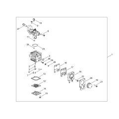 Carburettor for ECHO SHR-170SI