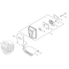 Muffler for ECHO SHR-170SI