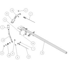 Handle Assembly -5 for OREC SP1000 Mower