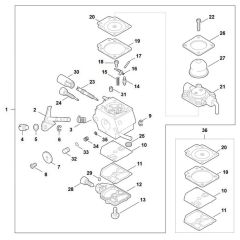 Carburetor C1Q-S63 for Stihl SP 85