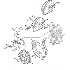 Ignition & Muffler for Stihl SR200