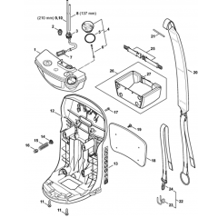 Fuel Tank & Backplate for Stihl SR200-Z