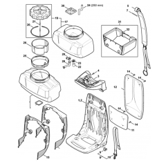 Backplate Container for Stihl SR430-Z