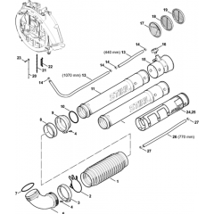 Pleated Hose Assembly for Stihl