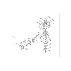 Carburettor for ECHO SRM-265TES/U