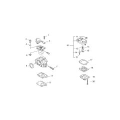 Carburettor for ECHO SRM-410ES/U