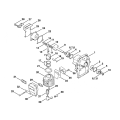 FS50 FS51 Crankcase Cylinder