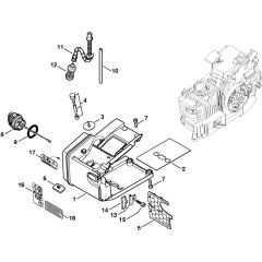 Tank Housing for Stihl MS200T