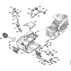 Tank Housing for Stihl Chainsaws