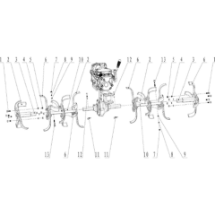 Tine Assembly for Husqvarna TF 545P