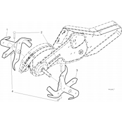 Tine Assembly for Husqvarna TR 430